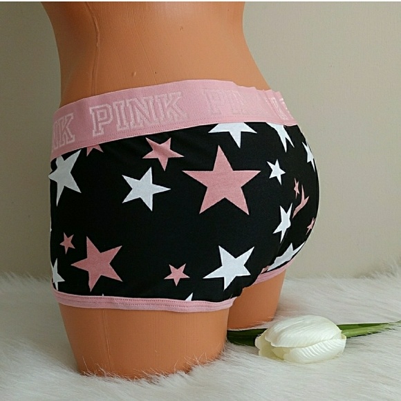 Size L PINK VICTORIA'S SECRET LOGO BOYSHORT. - Picture 2 of 3